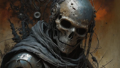 death's head,death head,metal rust,skull bones,corroded,scull,doctor doom,death god,warlord,dance of death,corrosion,death's-head,iron mask hero,dead earth,reaper,undead warlock,decay,rusted,skull mask,primitive man,Illustration,Abstract Fantasy,Abstract Fantasy 18