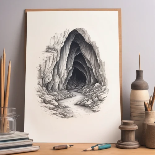 charcoal nest,cave on the water,sea cave,cave,glacier cave,ice cave,lava cave,pencil frame,pit cave,charcoal kiln,sea caves,framed paper,pencil art,snow shelter,geode,stone drawing,wooden mockup,hand-drawn illustration,crooked forest,mountain huts,Art,Classical Oil Painting,Classical Oil Painting 13