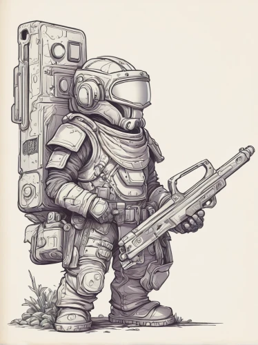 mercenary,boba fett,military robot,enforcer,boba,sci fi,kosmus,infiltrator,fuze,mech,war machine,infantry,dreadnought,heavy armour,droid,sci-fi,sci - fi,spacesuit,scifi,eod,Illustration,Paper based,Paper Based 26