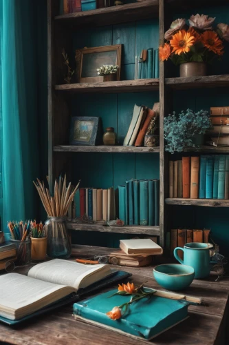 teal and orange,tea and books,bookshelves,coffee and books,teal digital background,turquoise wool,color turquoise,bookcase,study room,turquoise leather,bookshelf,writing desk,interior design,book wall,modern decor,blur office background,3d background,teal,writing-book,background scrapbook,Conceptual Art,Fantasy,Fantasy 14