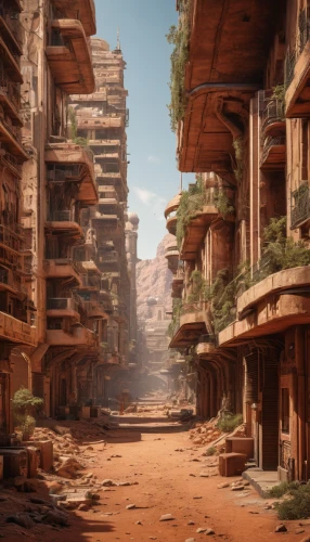 petra,ancient city,street canyon,anasazi,human settlement,karnak,sandstone,mesa,post-apocalyptic landscape,canyon,concept art,ancient buildings,destroyed city,old earth,settlement,riad,elphi,sandstone wall,valerian,mountain settlement,Photography,General,Natural