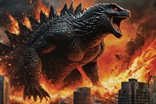 godzilla,doomsday,fire breathing dragon,the conflagration,dragon fire,extinction,armageddon,fire background,dragon of earth,drago milenario,scorch,landmannahellir,conflagration,king kong,apocalyptic,dinosaruio,fire land,draconic,rise,saurian,Conceptual Art,Daily,Daily 06