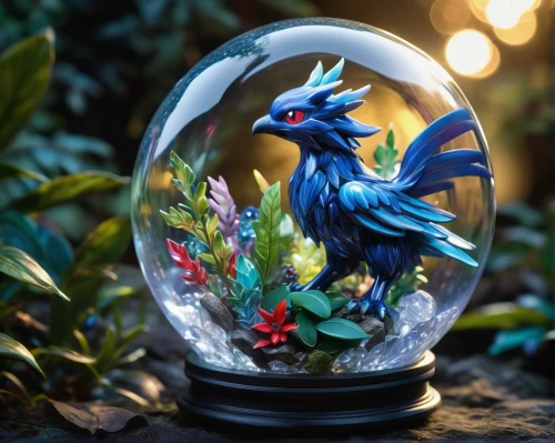 glass yard ornament,aquarium decor,christmas ball ornament,lensball,glass ornament,birds blue cut glass,snowglobes,decoration bird,glass decorations,christmas globe,holiday ornament,terrarium,fairy peacock,christmas tree ornament,an ornamental bird,christmas ornament,ornamental bird,snow globes,tropical bird climber,3d fantasy,Photography,Artistic Photography,Artistic Photography 02