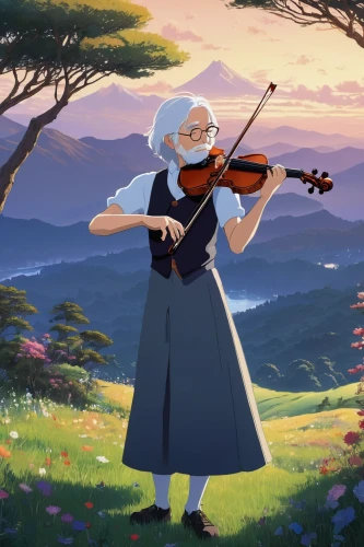 sound of music,violin woman,violinist,violinist violinist,woman playing violin,playing the violin,violin,orchestra,violin player,violinist violinist of the moon,bass violin,musical background,meteora,solo violinist,serenade,symphony,cello,violist,orchestral,composer,Illustration,Japanese style,Japanese Style 14