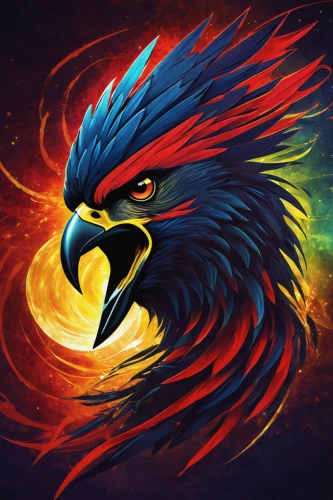 phoenix rooster,eagle illustration,eagle vector,gryphon,scarlet macaw,griffon bruxellois,macaw,eagle,eagle drawing,bird painting,fire birds,fawkes,phoenix,garuda,bird png,mongolian eagle,blue and gold macaw,stadium falcon,macaw hyacinth,eagle eastern,Illustration,Realistic Fantasy,Realistic Fantasy 30