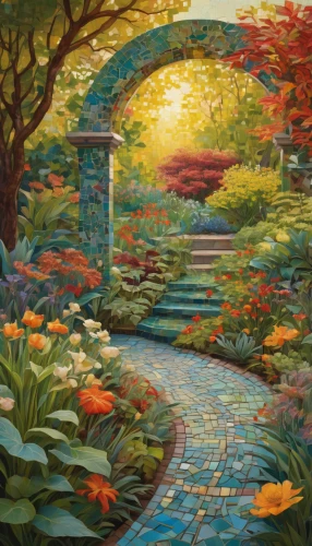 cottage garden,pathway,stone garden,secret garden of venus,towards the garden,flower garden,garden door,gardens,summer border,the garden,home landscape,to the garden,nature garden,yellow garden,garden of eden,the threshold of the house,spring garden,garden,english garden,springtime background,Conceptual Art,Fantasy,Fantasy 18