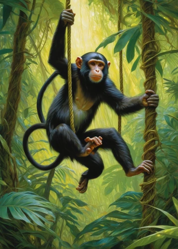 tarzan,chimpanzee,common chimpanzee,siamang,bonobo,primate,monkey banana,monkey gang,monkeys band,monkey island,cercopithecus neglectus,ape,primates,the monkey,monkey,chimp,uganda,orang utan,great apes,aaa,Illustration,Realistic Fantasy,Realistic Fantasy 03