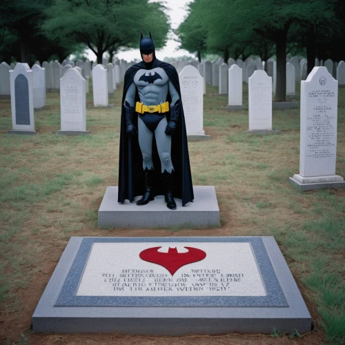 batman,headstone,soldier's grave,tombstone,what is the memorial,gravestone,grave arrangement,memorial,grave stones,children's grave,lantern bat,protected monument,world war ii memorial,tombstones,resting place,figure of justice,hollywood cemetery,memorial ribbons,commemorate,monument protection,Conceptual Art,Daily,Daily 26