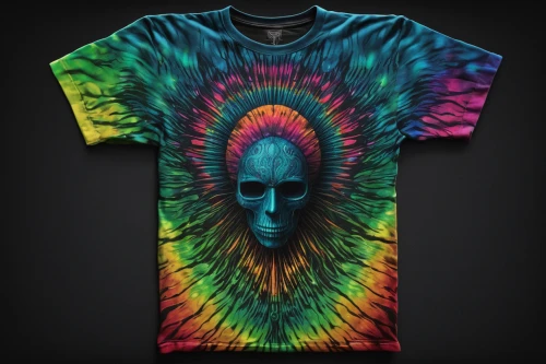 tie dye,print on t-shirt,t-shirt printing,cool remeras,isolated t-shirt,psychedelic,hallucinogenic,t-shirt,psychedelic art,neon ghosts,black light,t shirt,sugar skull,extraterrestrial,t-shirts,t shirts,fluorescent dye,acid,skull allover,colorful tree of life,Illustration,Realistic Fantasy,Realistic Fantasy 17