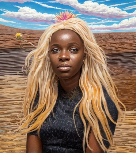 girl on the dune,woman of straw,african woman,zion,oil on canvas,colored pencil background,afar tribe,blonde woman,palomino,khokhloma painting,portrait background,world digital painting,digital painting,sighetu marmatiei,fantasy portrait,the blonde in the river,refugee,african american woman,oil painting on canvas,venus,Common,Common,Japanese Manga