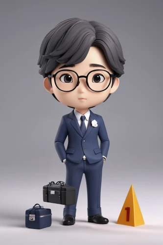 3d figure,toy photos,miniature figure,attorney,white-collar worker,kotobukiya,yukio,jin deui,manager,accountant,civil servant,plug-in figures,lotte,3d model,detective conan,blur office background,personnel manager,game figure,advertising figure,inspector,Unique,3D,3D Character