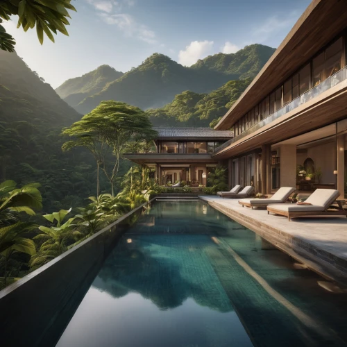 asian architecture,luxury property,tropical house,beautiful home,house in the mountains,luxury home,infinity swimming pool,house in mountains,vietnam,pool house,tropical greens,southeast asia,luxury real estate,roof landscape,luxury home interior,luxury hotel,private house,holiday villa,chinese architecture,secluded,Photography,General,Natural