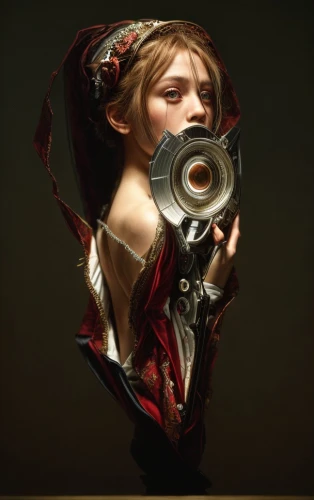 tambourine,lindsey stirling,the gramophone,woman playing violin,violin woman,gramophone,portrait photographers,gramophone record,a girl with a camera,megaphone,opera glasses,violinist,vinyl player,girl with gun,woman holding gun,girl in cloth,woman holding pie,camerist,cd cover,woman playing,Common,Common,Film