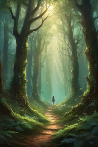 forest path,the mystical path,forest walk,forest landscape,forest background,forest of dreams,forest road,the path,pathway,the forest,enchanted forest,forest glade,elven forest,forest,druid grove,green forest,fairy forest,tree lined path,hiking path,holy forest,Illustration,Realistic Fantasy,Realistic Fantasy 01