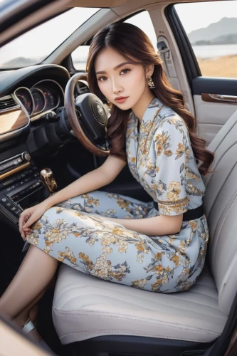 girl in car,car model,fourth generation lexus ls,toyota crown comfort,woman in the car,in car,girl and car,solar,infiniti,hyundai,toyota comfort,lexus hs,lexus es,executive car,elle driver,byd f3dm,phuquy,bridal car,floral dress,flower car,Illustration,Japanese style,Japanese Style 15