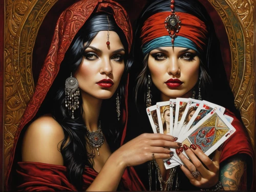 ball fortune tellers,tarot cards,fortune teller,fortune telling,tarot,gothic portrait,orientalism,playing cards,gypsies,witches,card lovers,twenties women,playing card,gypsy soul,blackjack,businesswomen,fantasy art,gambler,vamps,play cards,Illustration,Realistic Fantasy,Realistic Fantasy 10