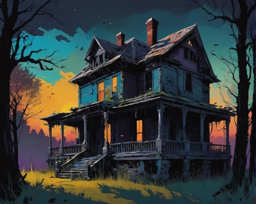 witch's house,witch house,the haunted house,haunted house,lonely house,house silhouette,house painting,abandoned house,creepy house,old home,halloween poster,halloween illustration,house in the forest,ghost castle,old house,halloween scene,little house,halloween background,ancient house,doll's house,Conceptual Art,Oil color,Oil Color 07
