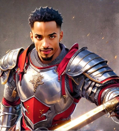 rose png,king arthur,iron,wall,african american male,gladiator,fantasy warrior,hero,iron man,gladiators,dragon slayer,black male,swordsman,male character,king sword,benedict herb,knight armor,tudor,roman soldier,the warrior