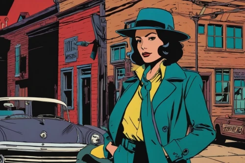 lupin,riddler,detective,policewoman,woman in menswear,retro women,private investigator,trilby,vesper,retro woman,transistor,art deco woman,inspector,wonder woman city,clue and white,fedora,spy visual,the hat-female,hat retro,a pedestrian,Illustration,Black and White,Black and White 10