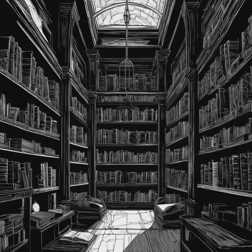 bookshelves,celsus library,reading room,old library,bookcase,bookshelf,bookstore,library,study room,library book,books,bookshop,book store,book wall,the books,old books,shelving,open book,shelves,bibliology,Illustration,Black and White,Black and White 12