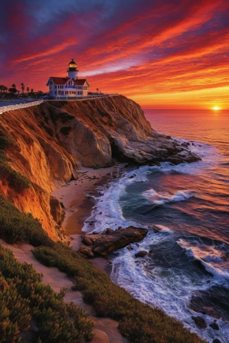 pigeon point,sunset cliffs,lighthouse,old point loma lighthouse,spyglass,red lighthouse,battery point lighthouse,coast sunset,coastal landscape,crisp point lighthouse,light house,half moon bay,point lighthouse torch,carlsbad,california,pacific coastline,cliff coast,coastline,cliffs ocean,light station,Illustration,Black and White,Black and White 14