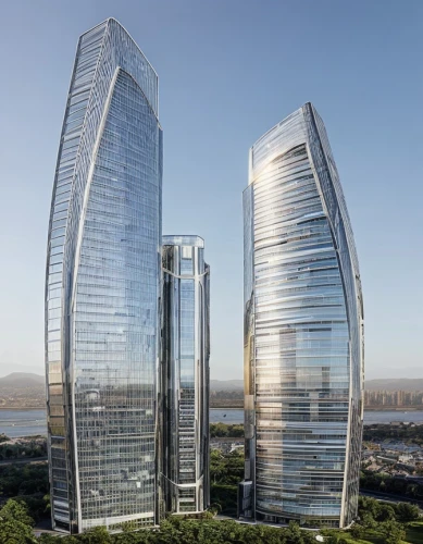 skyscapers,tianjin,zhengzhou,urban towers,dalian,international towers,largest hotel in dubai,glass facade,glass facades,shenyang,costanera center,tallest hotel dubai,futuristic architecture,chucas towers,hudson yards,towers,skyscrapers,glass building,twin tower,renaissance tower,Architecture,Skyscrapers,Futurism,Organic Futurism