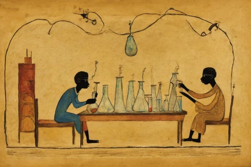 alchemy,scientific instrument,glass harp,potions,ancient egyptian,natural scientists,ancient egypt,distillation,chemist,egyptology,laboratory,reagents,pharaonic,creating perfume,wine cultures,chemical laboratory,candlemaker,absinthe,ancient people,ayurveda,Art,Artistic Painting,Artistic Painting 47