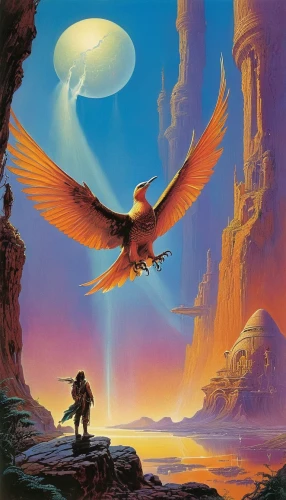 gryphon,fantasy picture,falcon,eagles,falconer,bird kingdom,falconry,heroic fantasy,eagle,harp of falcon eastern,bird of prey,eagle illustration,neo-stone age,dune 45,pegasus,bird bird kingdom,guards of the canyon,phoenix,pterodactyls,fantasy art,Conceptual Art,Sci-Fi,Sci-Fi 19