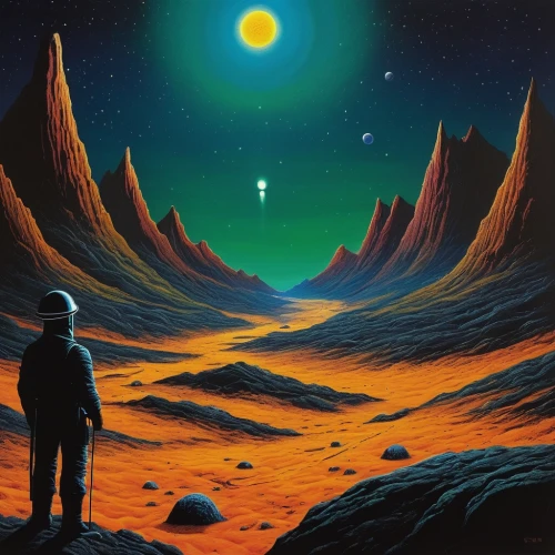 alien planet,exoplanet,space art,valley of the moon,earth rise,planet mars,alien world,moon valley,uluru,sci fiction illustration,barren,red planet,lunar landscape,binary system,futuristic landscape,planet alien sky,desert planet,mission to mars,extraterrestrial life,planet,Art,Artistic Painting,Artistic Painting 26