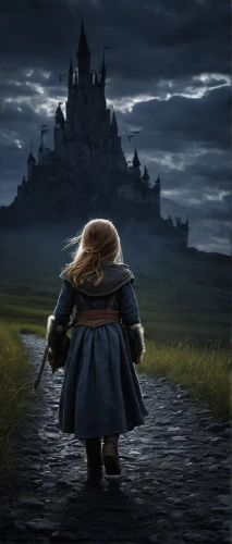 children's fairy tale,girl walking away,little girl in wind,the little girl,ghost castle,children's background,castles,haunted castle,magical adventure,a collection of short stories for children,fairy tale character,fairy tale,pilgrimage,castleguard,hogwarts,lonely child,cd cover,digital compositing,castle of the corvin,the wanderer,Photography,Documentary Photography,Documentary Photography 22