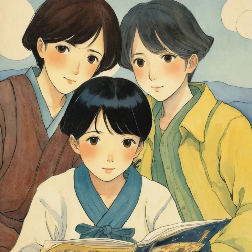 children studying,hanbok,child's diary,tea ceremony,cooking book cover,studio ghibli,readers,arrowroot family,coloring,shirakami-sanchi,lily family,children girls,kids illustration,perfume,child with a book,colouring,book illustration,a collection of short stories for children,little girl reading,reading,Art,Artistic Painting,Artistic Painting 27