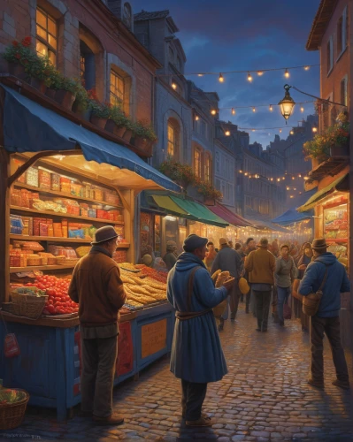 grand bazaar,medieval market,french digital background,the market,christmas market,souk,large market,market,stalls,vendors,marketplace,fruit market,montmartre,market stall,principal market,covered market,spice market,souq,kefermarkt,world digital painting,Illustration,Realistic Fantasy,Realistic Fantasy 27