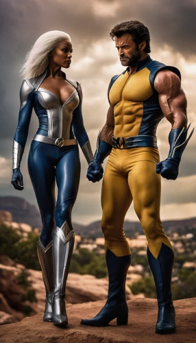 x men,x-men,xmen,man and woman,collectible action figures,wolverine,comic characters,game characters,marvel comics,stand models,man and wife,digital compositing,marvel figurine,black couple,sci fiction illustration,protectors,biblical narrative characters,workout icons,guards of the canyon,actionfigure,Photography,General,Cinematic