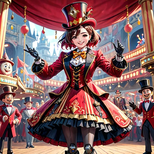 ringmaster,queen of hearts,the carnival of venice,circus stage,circus,aristocrat,shanghai disney,circus show,tokyo disneyland,hamelin,circus animal,steampunk,circus tent,mary poppins,doll's festival,disney sea,magician,marionette,tokyo disneysea,majorette (dancer),Anime,Anime,General