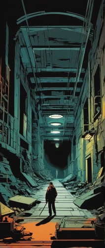 blind alley,post apocalyptic,post-apocalyptic landscape,backgrounds,daredevil,post-apocalypse,vanishing point,red hood,alleyway,vertigo,alley,underworld,background image,the road,apocalyptic,hellboy,road of the impossible,dead earth,black city,destroyed city,Illustration,American Style,American Style 09