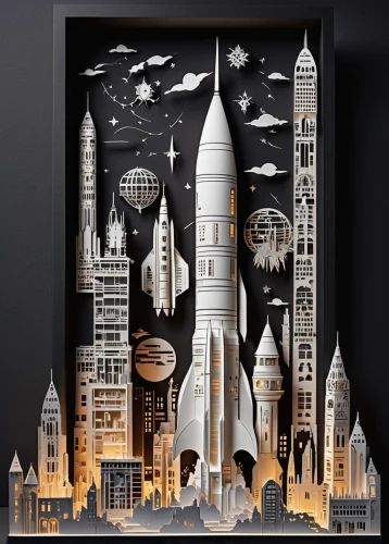 space art,city cities,city skyline,metropolis,wall sticker,fireworks art,metropolises,wall decor,sky city,city scape,paper art,gold foil art,decorative art,wall decoration,fantasy city,wall art,glass painting,cities,space craft,art painting,Unique,Paper Cuts,Paper Cuts 04