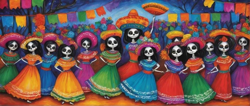 dia de los muertos,la calavera catrina,la catrina,day of the dead,khokhloma painting,el dia de los muertos,peruvian women,indian art,dusshera,dancers,ramayana festival,indigenous painting,dervishes,ethnic dancer,mexican calendar,procession,mariachi,catrina calavera,the festival of colors,celebration of witches,Illustration,Abstract Fantasy,Abstract Fantasy 14