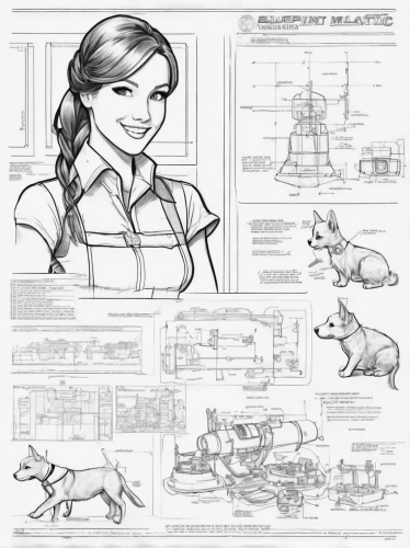 wireframe graphics,concept art,rodentia icons,illustrations,wireframe,rocket raccoon,zookeeper,lumberjack pattern,technical drawing,working animal,animator,line art animals,guide book,veterinary,ursa,worksheet,character animation,sheet drawing,digiscrap,fallout4,Unique,Design,Blueprint