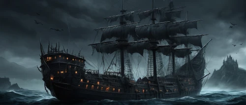 ghost ship,maelstrom,galleon ship,galleon,pirate ship,sea sailing ship,caravel,sea storm,steam frigate,sail ship,sea fantasy,sailing ship,shipwreck,old ship,black pearl,east indiaman,sunken ship,the storm of the invasion,tour to the sirens,barquentine,Conceptual Art,Fantasy,Fantasy 34