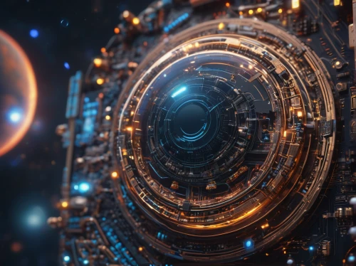 cinema 4d,scifi,render,cyberspace,3d render,torus,radial,sci - fi,sci-fi,fractal environment,mechanical,cyclocomputer,b3d,portals,aperture,cybernetics,sci fi,robot eye,wormhole,electron,Photography,General,Sci-Fi