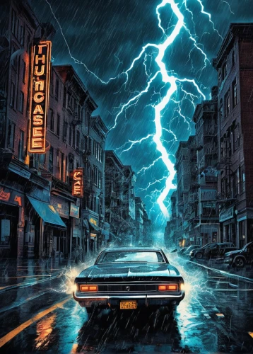 porsche 944,pontiac firebird,mitsubishi starion,porsche 924,thunderstorm,lamborghini diablo,delorean dmc-12,thunderbolt,pontiac fiero,thunderstorm mood,electric,ferrari daytona,dodge challenger,chevrolet corvette,de tomaso pantera,lightning,camaro,elektrocar,porsche 930,sci fiction illustration,Illustration,Vector,Vector 21