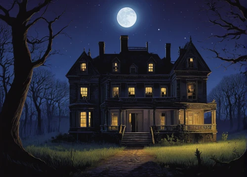 witch house,witch's house,the haunted house,haunted house,creepy house,house silhouette,lonely house,halloween poster,moonlit night,halloween illustration,doll's house,ghost castle,house in the forest,moonshine,haunted castle,abandoned house,houses clipart,house painting,halloween and horror,moonlit,Illustration,Realistic Fantasy,Realistic Fantasy 11