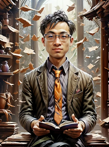 librarian,sci fiction illustration,stock broker,theoretician physician,apothecary,game illustration,the local administration of mastery,portrait background,stock trader,chess player,organist,watchmaker,stock exchange broker,academic,biologist,merchant,abacus,artist portrait,society finch,scholar