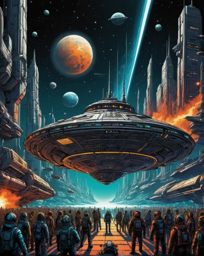 sci fiction illustration,starship,alien ship,sci fi,science fiction,federation,star ship,sci-fi,sci - fi,scifi,science-fiction,victory ship,space ships,extraterrestrial life,futuristic landscape,flagship,cg artwork,binary system,alien planet,space ship,Conceptual Art,Sci-Fi,Sci-Fi 05