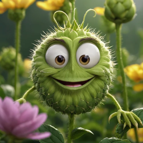 insect ball,schisandraceae,cute cartoon character,young gooseberry,total pollen,knuffig,gooseberry family,prickle,gooseberry,green tomatoe,bumble,venus flytrap,honeydew,pea,pollinate,prickly flower,pistils,puffed up,dill,jasione,Photography,General,Natural