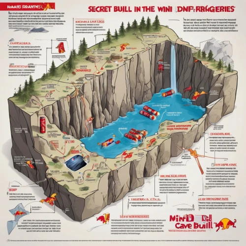 the wolf pit,raft guide,devil wall,karst area,cliff dwelling,rock-climbing equipment,devil's golf course,open pit mining,sport climbing,treasure map,adventure racing,caving,risk joy,free solo climbing,the volcano,burial mounds,gold mining,mountain rescue,adventure playground,hunt seat,Unique,Design,Infographics
