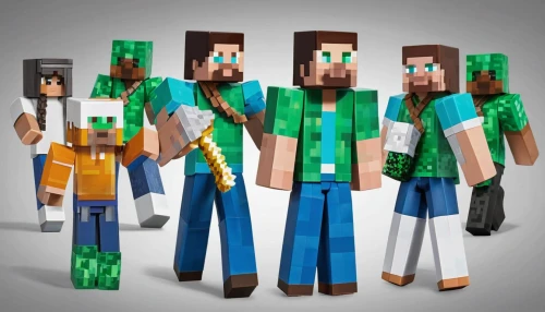 villagers,minecraft,miners,render,st patrick's day icons,farm pack,irishjacks,3d rendered,clones,trumpet creepers,mexican creeper,forest workers,avatars,pathfinders,edit icon,elphi,green skin,greek gods figures,3d render,brick background,Unique,3D,Garage Kits
