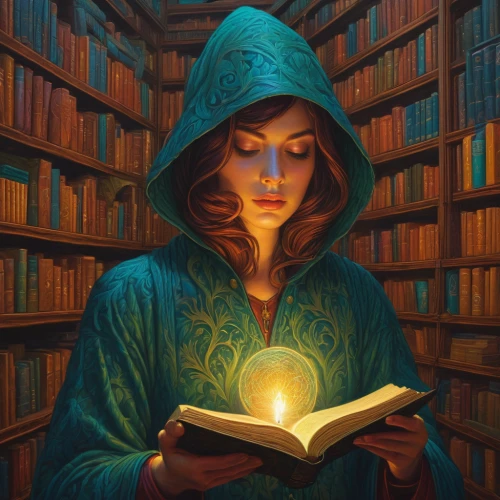 librarian,magic book,sci fiction illustration,magic grimoire,scholar,bookworm,divination,mystical portrait of a girl,mage,wizard,sorceress,fantasy portrait,open book,spell,bookstore,books,bookshop,girl studying,library book,book store,Conceptual Art,Daily,Daily 25