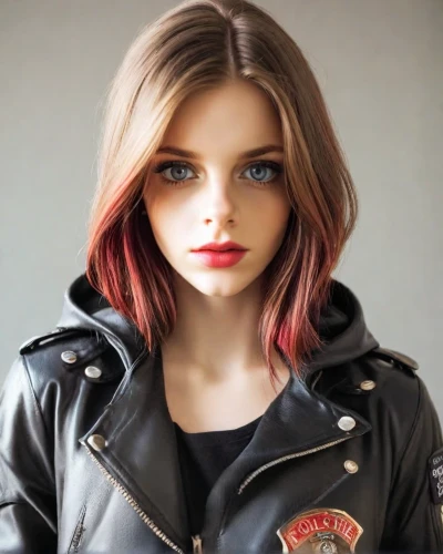 realdoll,doll's facial features,female doll,fashion dolls,leather jacket,fashion doll,model doll,redhead doll,doll paola reina,artist doll,paramedics doll,doll figure,girl doll,layered hair,designer dolls,barbie doll,collectible doll,painter doll,bob cut,harley