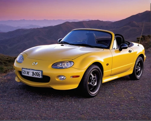 mitsubishi fto,mazda mx-5,honda s2000,daihatsu copen,american sportscar,ford puma,bmw z8,honda cr-x del sol,bmw z1,bmw z3,vauxhall vx220,bmw z4,fiat barchetta,smart roadster,chevrolet ssr,adam opel ag,cabrio,mg cars,yellow car,mazda mx-3,Illustration,Abstract Fantasy,Abstract Fantasy 22